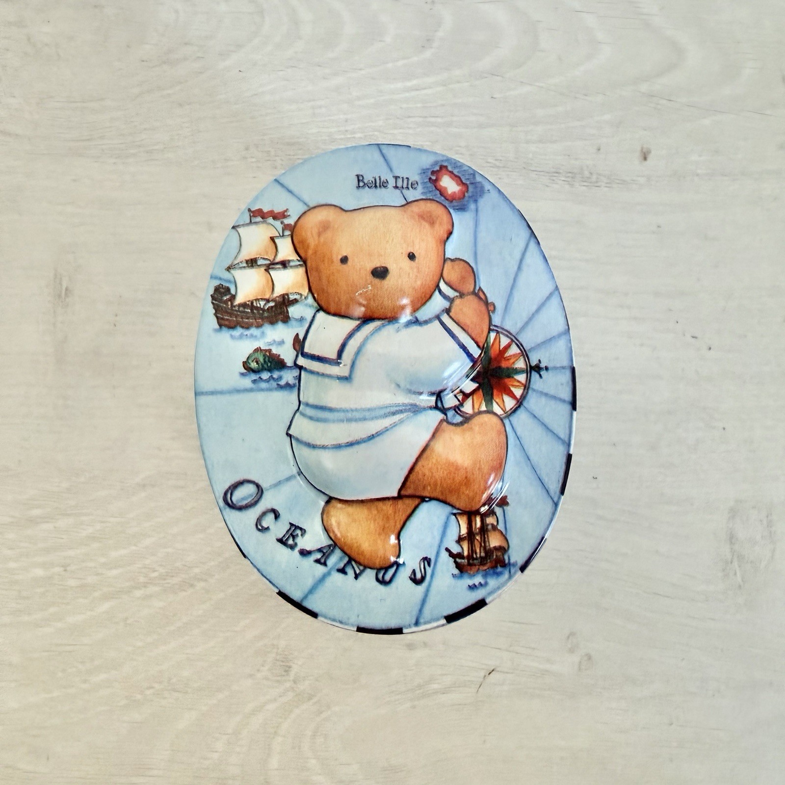 Vintage Elite Gift Boxes Seafaring Bear by Dana Kubick Americana Nautical