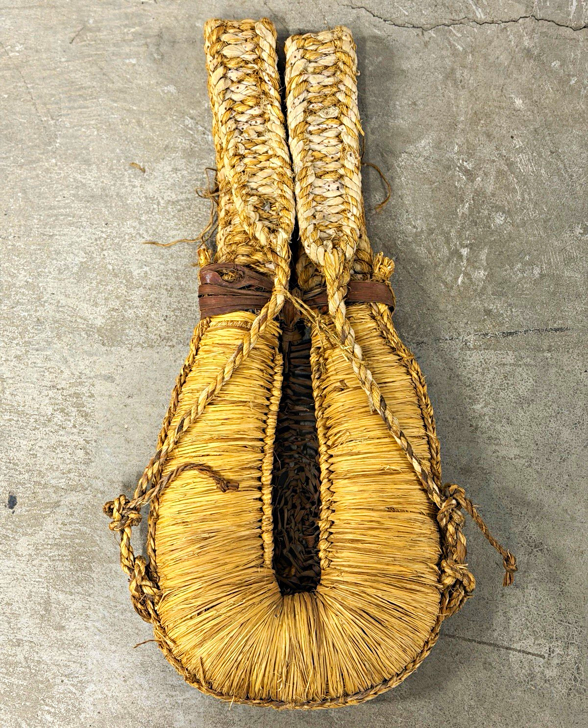 Vintage Authentic Bandori - A Traditional Japanese Hand-Knitted Straw Back Pad.