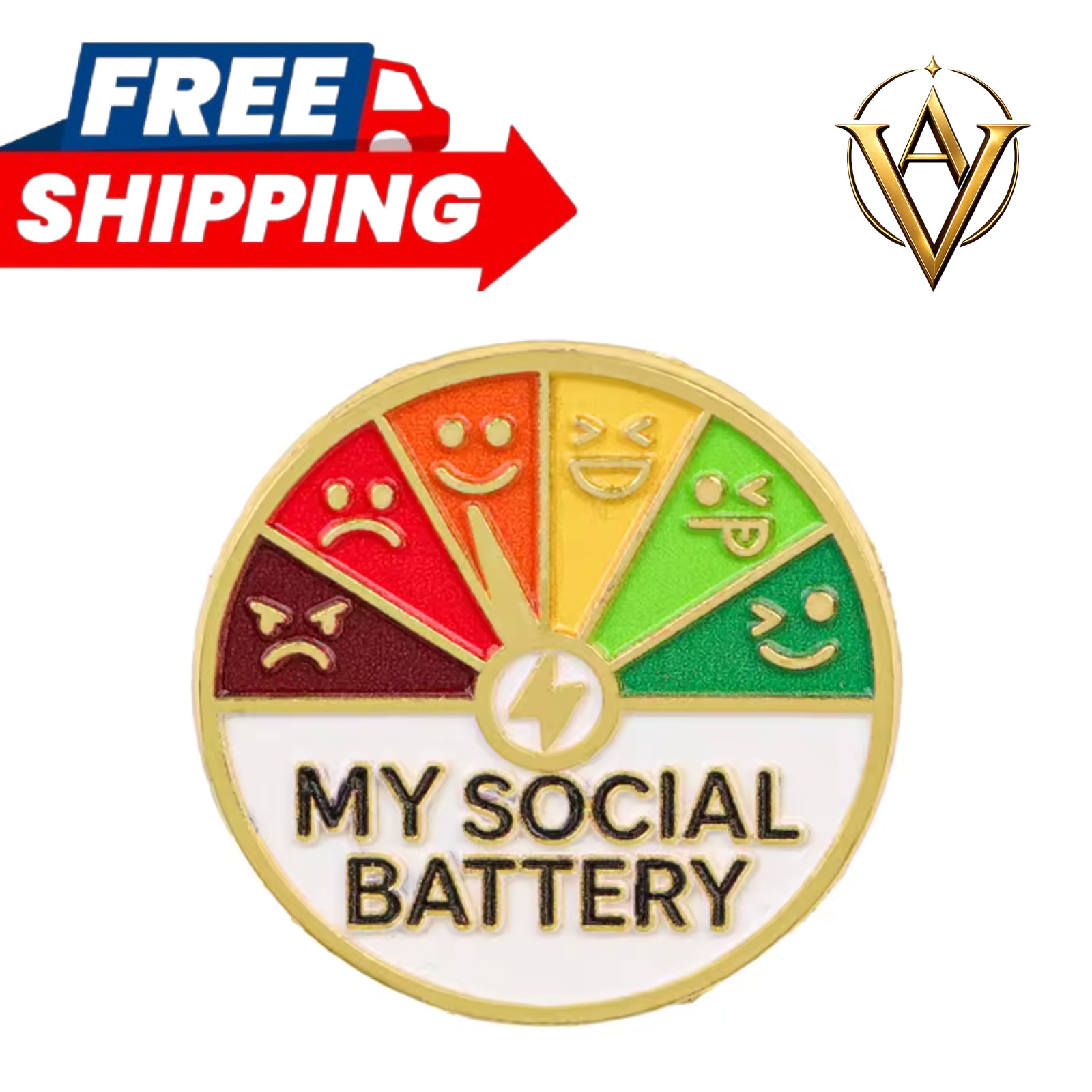 My Social Battery Enamel Pin Funny Quote Lapel Pin Backpack Gift 