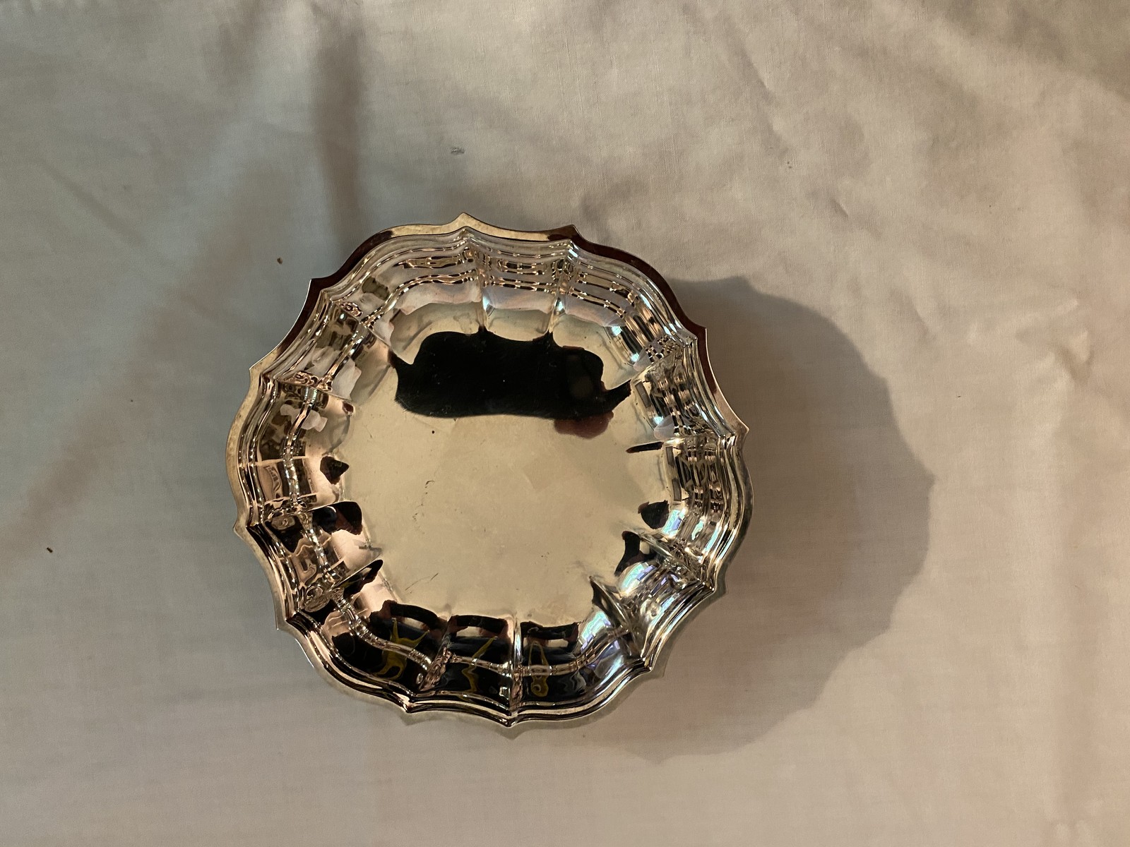 Silver plated candy dish