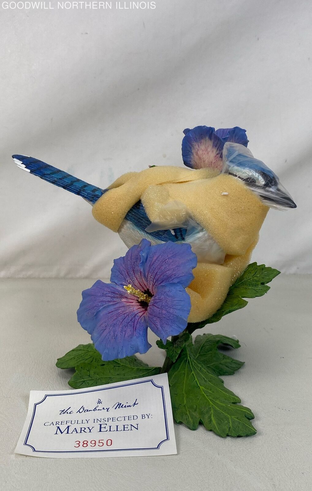 Danbury Mint Glimpse of Summer Bob Gage Blue Jay Bird Figurine