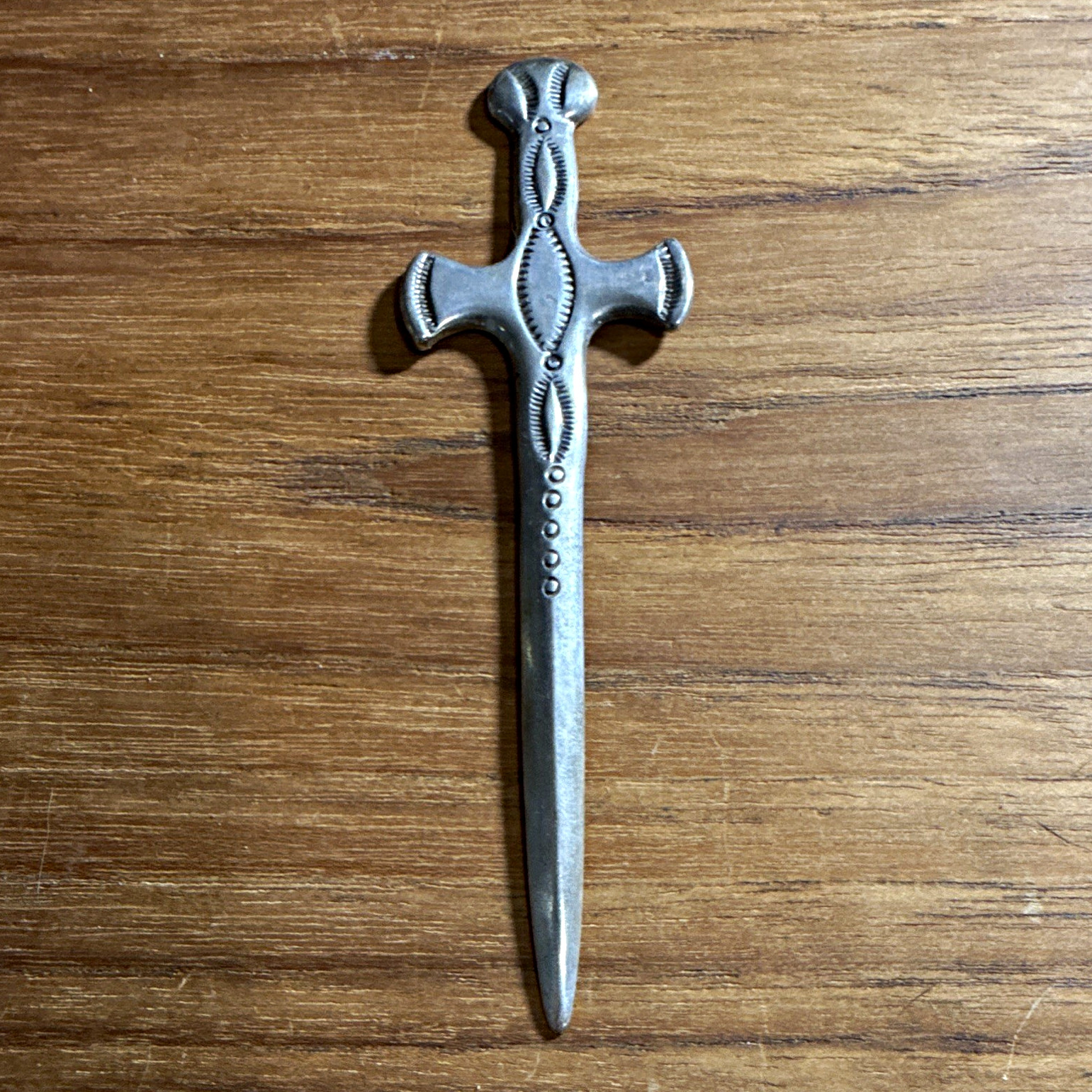 Navajo Sterling Silver Sword Stamped Letter Opener Stamped 