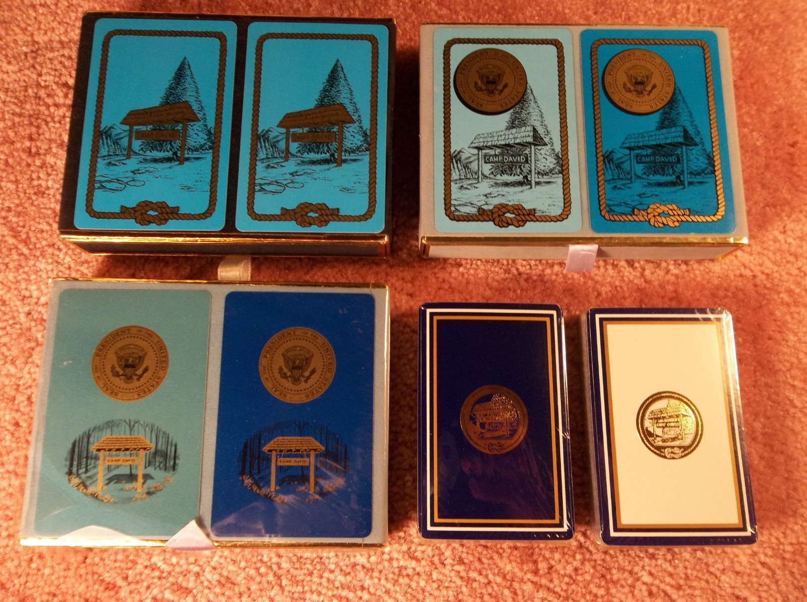 PRESIDENTIAL RETREAT CAMP DAVID PLAYING CARDS ALL 8 DECKS STILL SEALED IN CELLO
