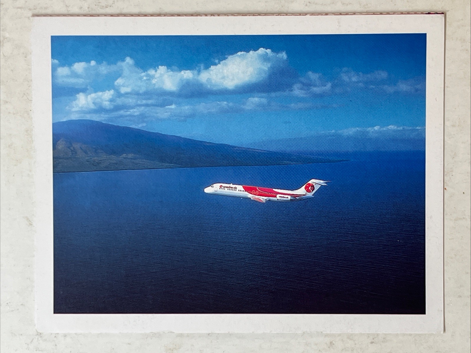 Hilo Hattie Hawaiian Airlines Airplane DC-9 Advertising Postcard