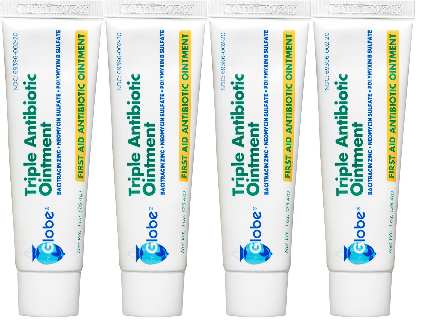Globe Triple Antibiotic First Aid Ointment, 1 oz, Compare to Neosporin *4 PACK Globe Triple Antibiotic First Aid Ointment, 1 oz, Compare to Neosporin *4 PACK