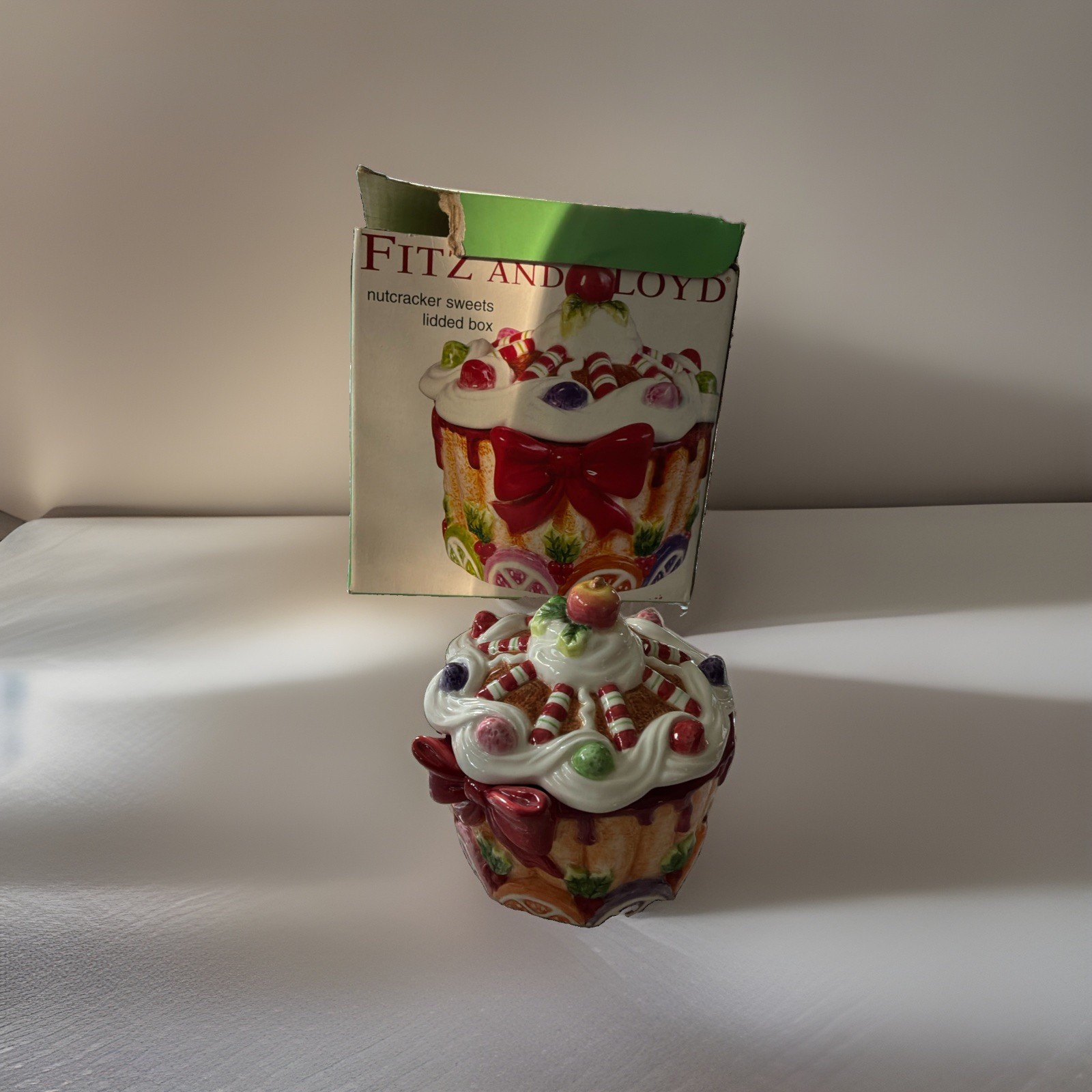 Fitz And Lloyd Nutcracker Sweets Lidded Box With Box