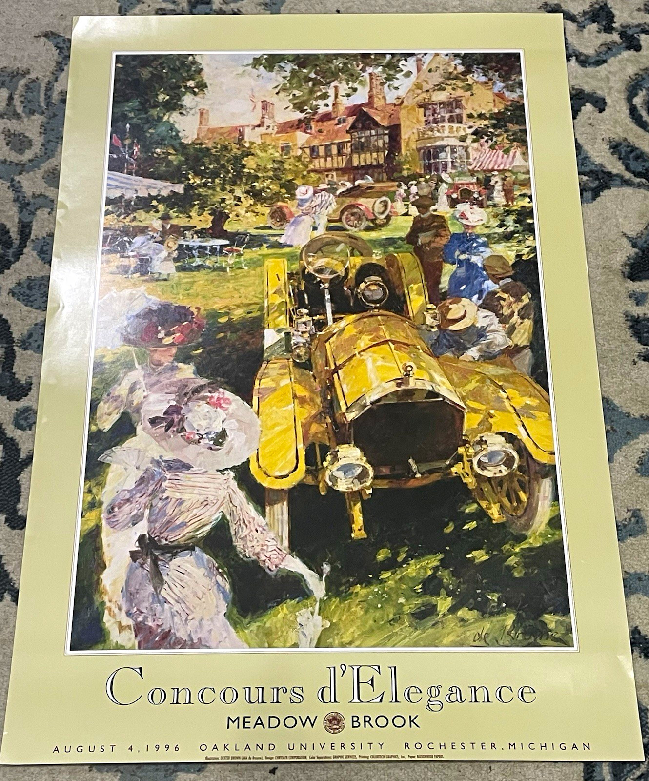 Vintage 1996 Meadow Brook Concours d’Elegance Poster - Excellent Condition Art