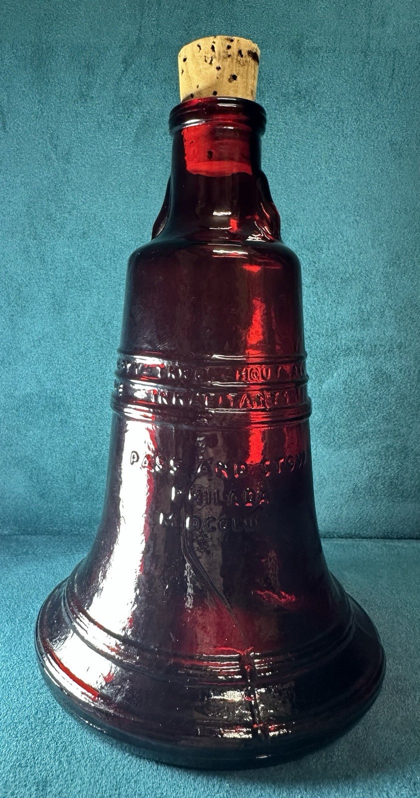 Vintage Wheaton Red LibertyBell Bottle 7 1/2 Vintage Wheaton Red LibertyBell Bottle 7 1/2