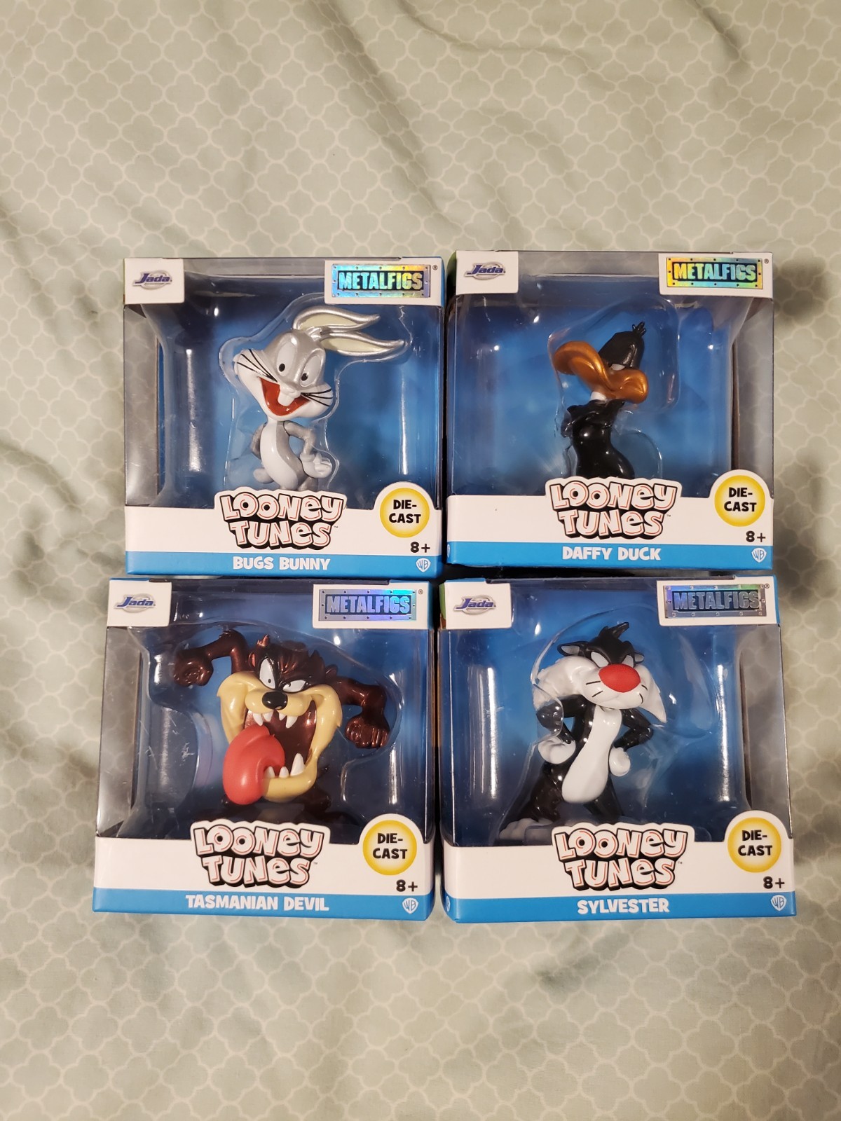 Set Of 4 Looney Tunes Die-cast Jada Metalfigs Bugs Daffy Taz Sylvester Brand New