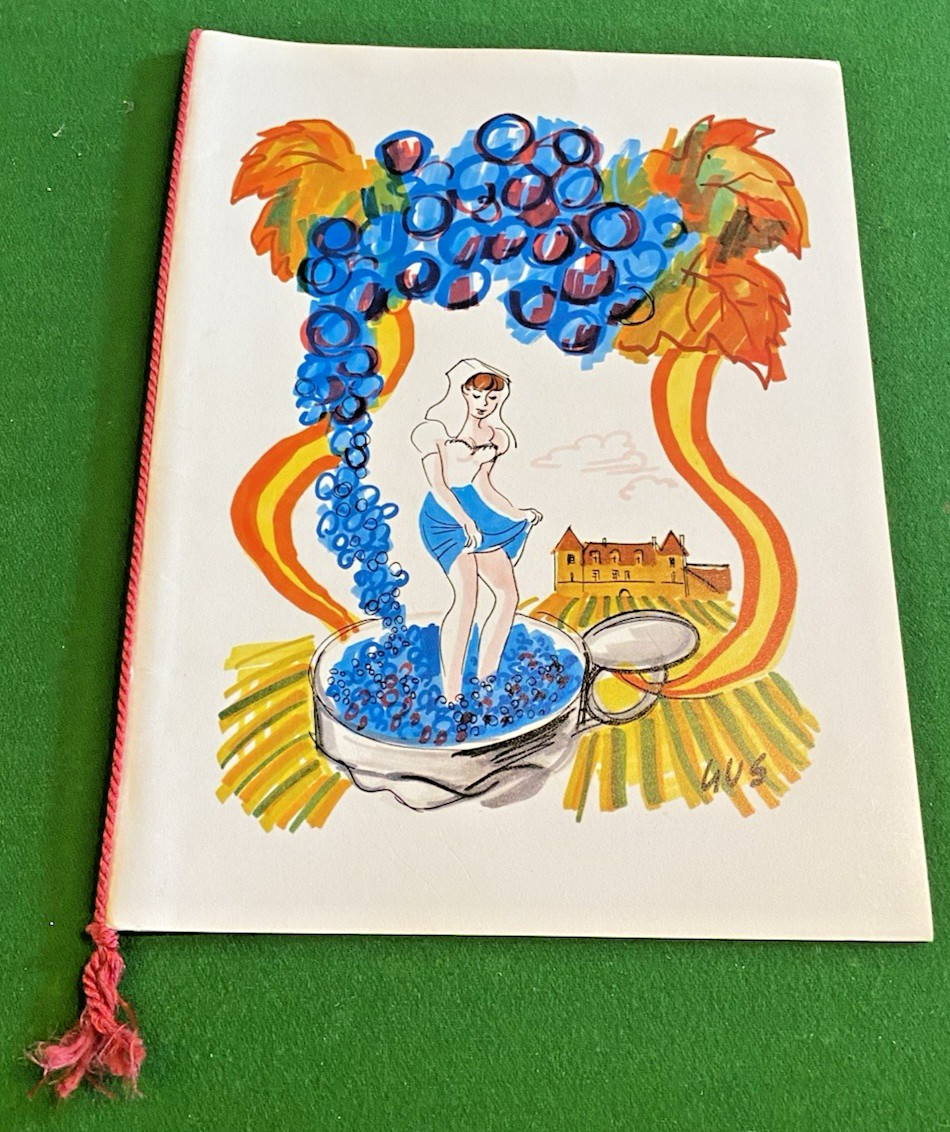 Menu Chapter 366 - Château du Clos Peugeot - 29/11/1969 - Illustrated by GUS