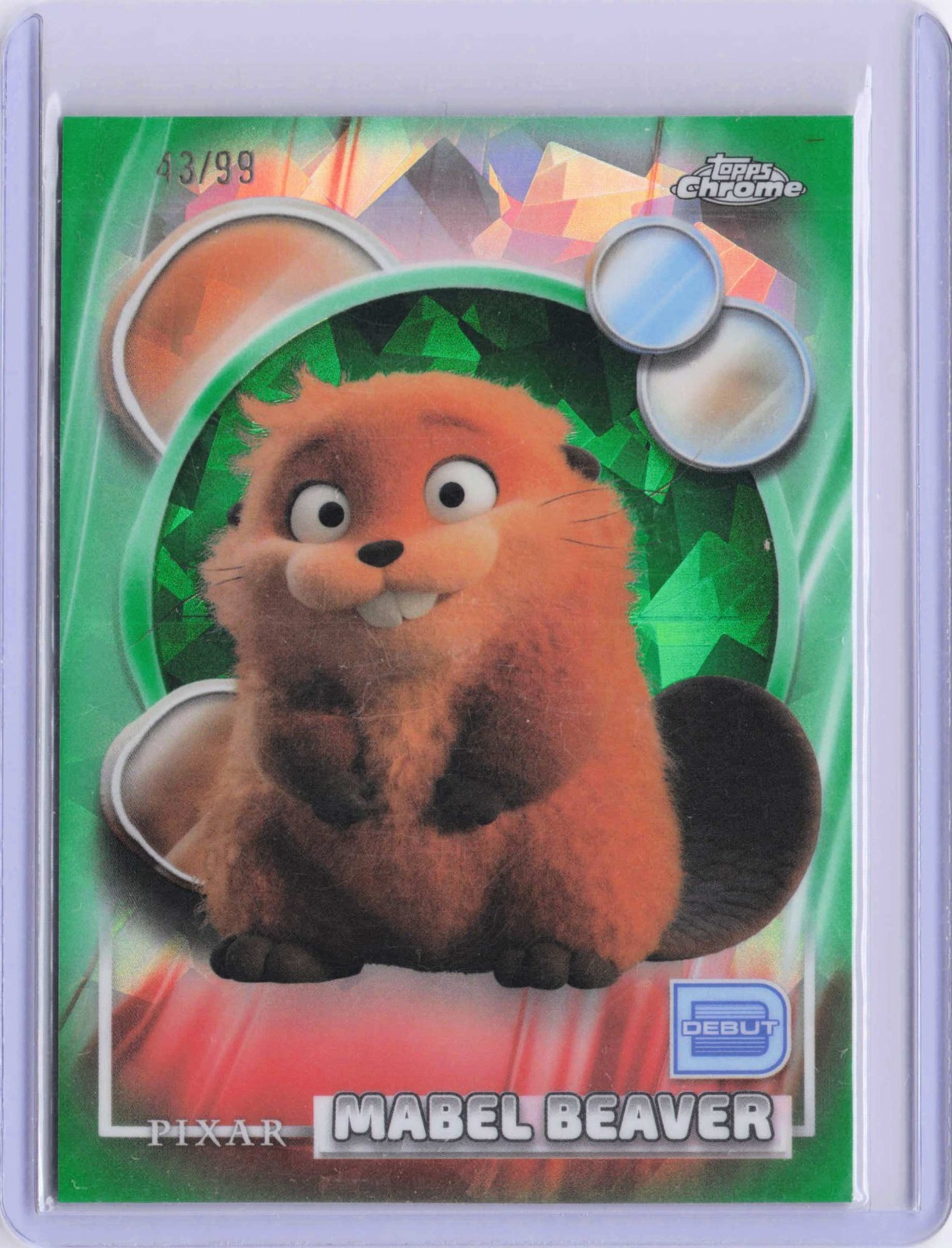 2026 Topps Chrome Mabel Beaver Green Sapphire /99 Disney 539