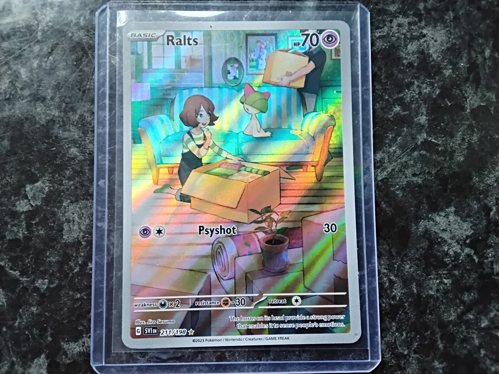 Pokémon TCG Ralts 211/198 SV01 Illustration Rare Holo Full Art English 2023