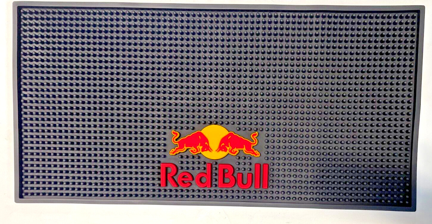 RED BULL Bar Mat  Large 23 1/4” x 11.5” - NEW