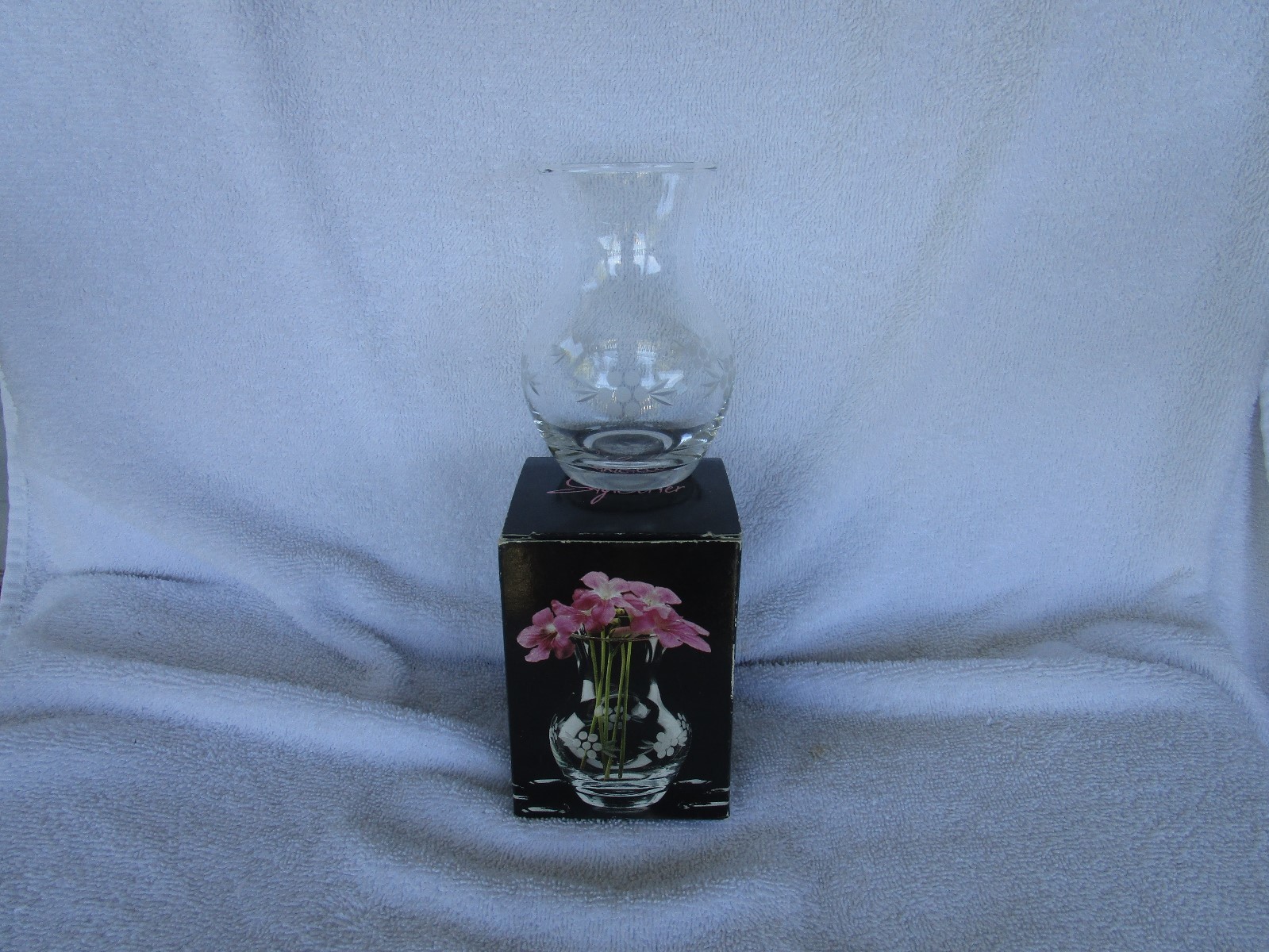 STYLESETTER[ St PauloCrystal Glass Bud Flower Vase ]~+Handcut Mouth Blown