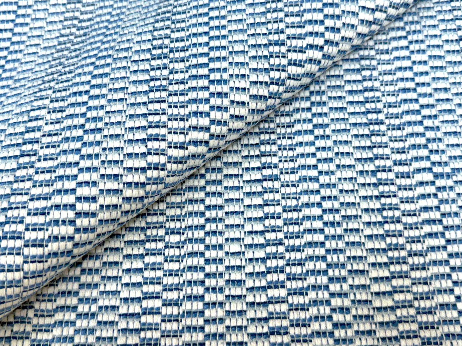 3 yards Kravet 35934.15 Blue & White Woven Performance Upholstery Fabric