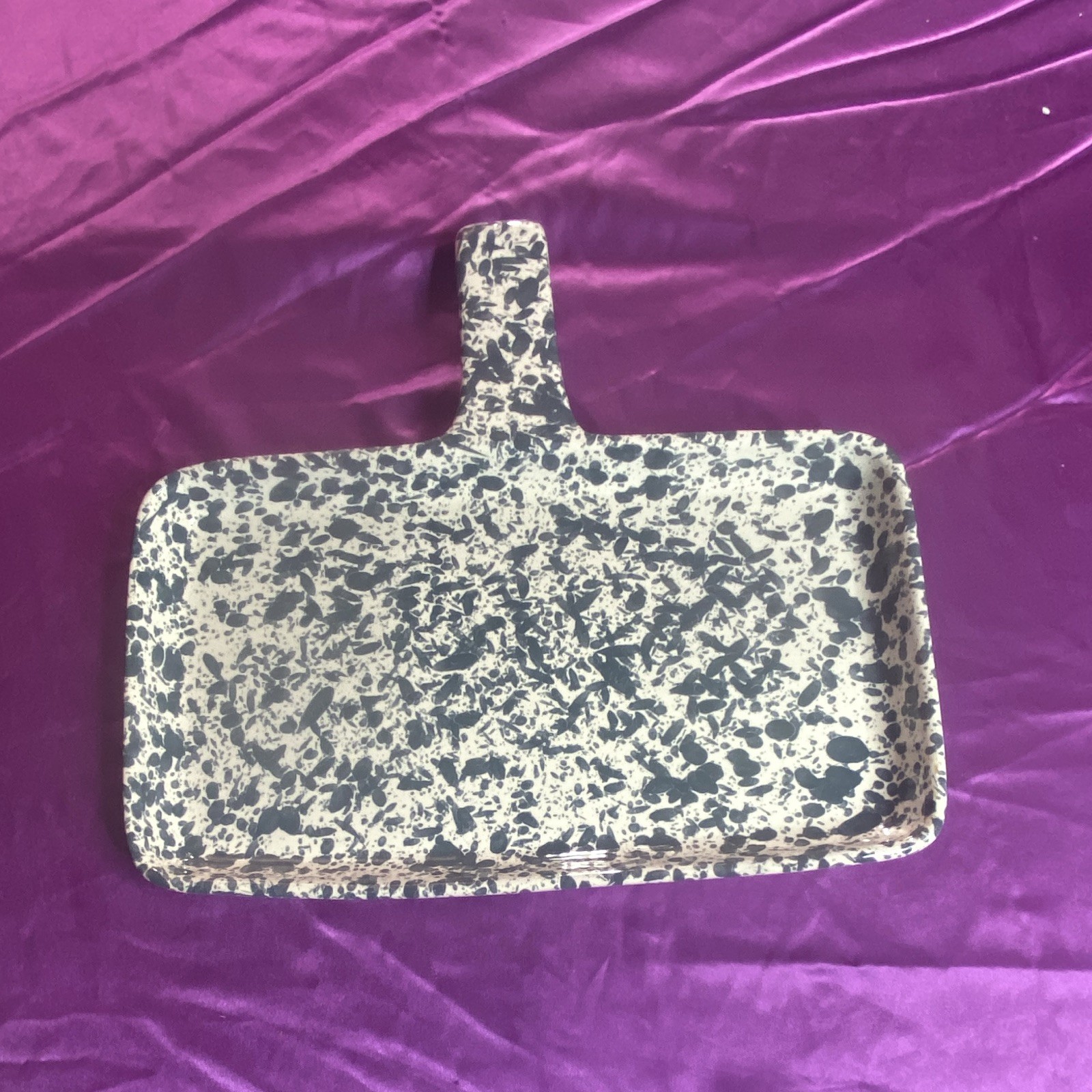 Vintage Dr Douglas Stoneware Blue White Splatter Design