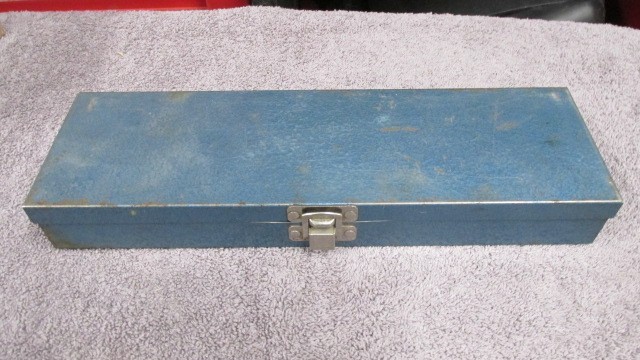 Vintage Metal Case S-K Wayne Blue Socket Set Box~Toolbox USA Empty 11\