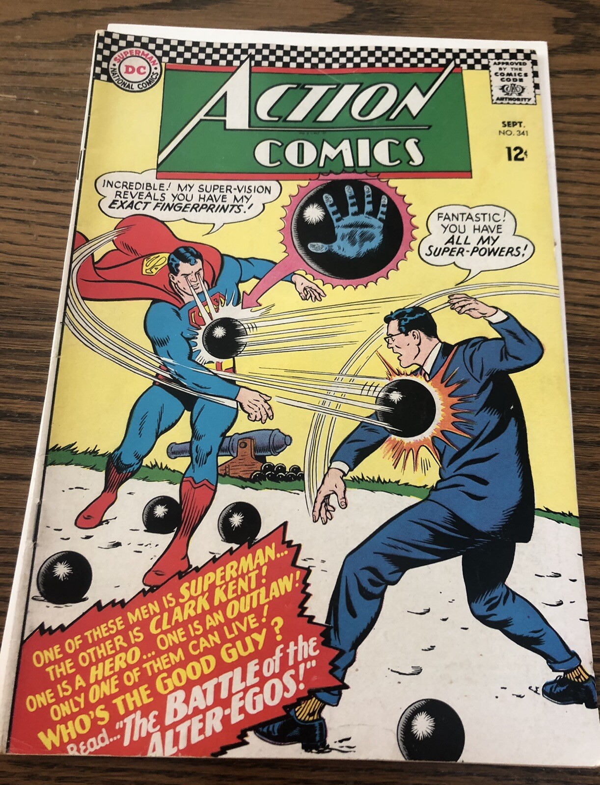Vintage 1966 Sept DC Action Comics - SUPERMAN