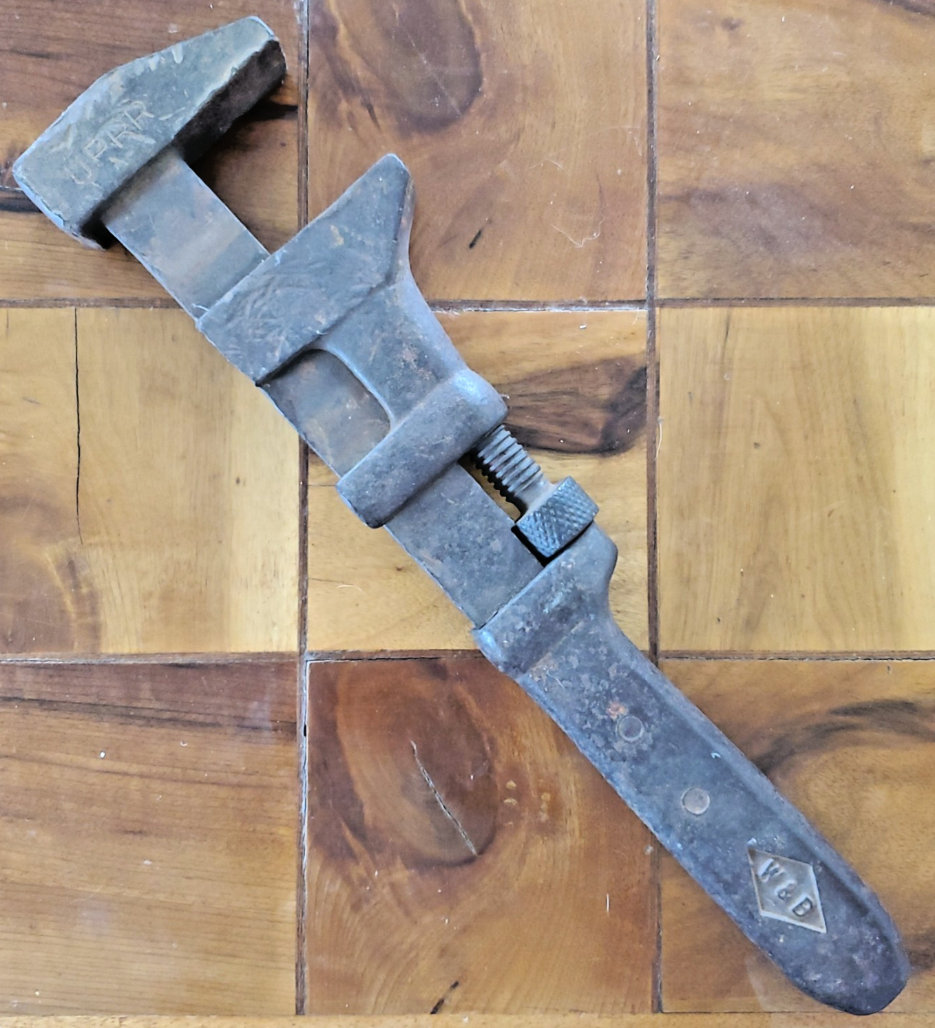 Rare Vintage W&B U.P.R.R. Union Pacific Railroad Train Adjustable Monkey Wrench