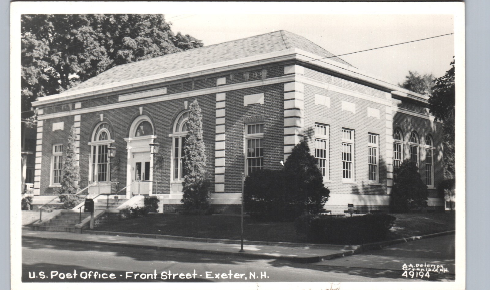 POST OFFICE exeter nh real photo postcard rppc new hampshire history