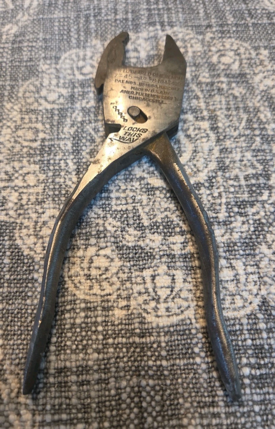 Vintage Eifel Geared Plierench Pliers Wrench 7