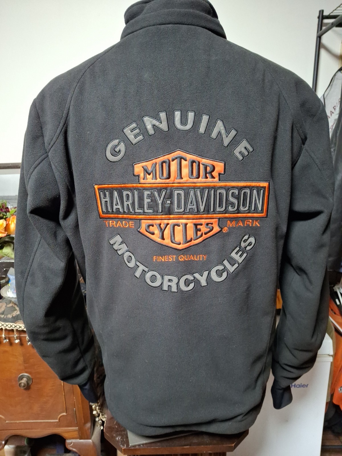 Harley-Davidson Men’s Roadway Waterproof Riding Fleece Jacket Black Large 