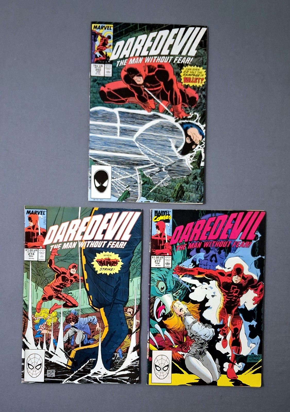Daredevil #250, 274, 277 \
