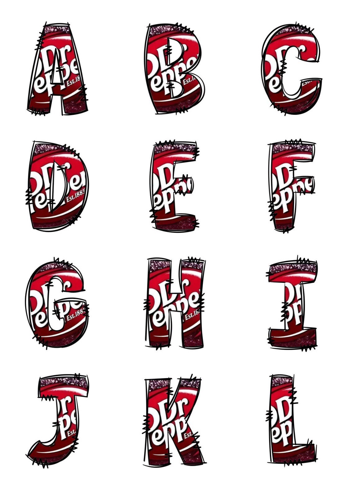 Handmade Dr pepper Sticker