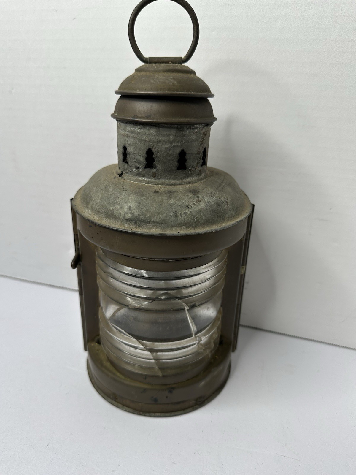 Antique Perkins Marine Ship Lantern Brass Nautical Light Brooklyn NY USA 1900’s