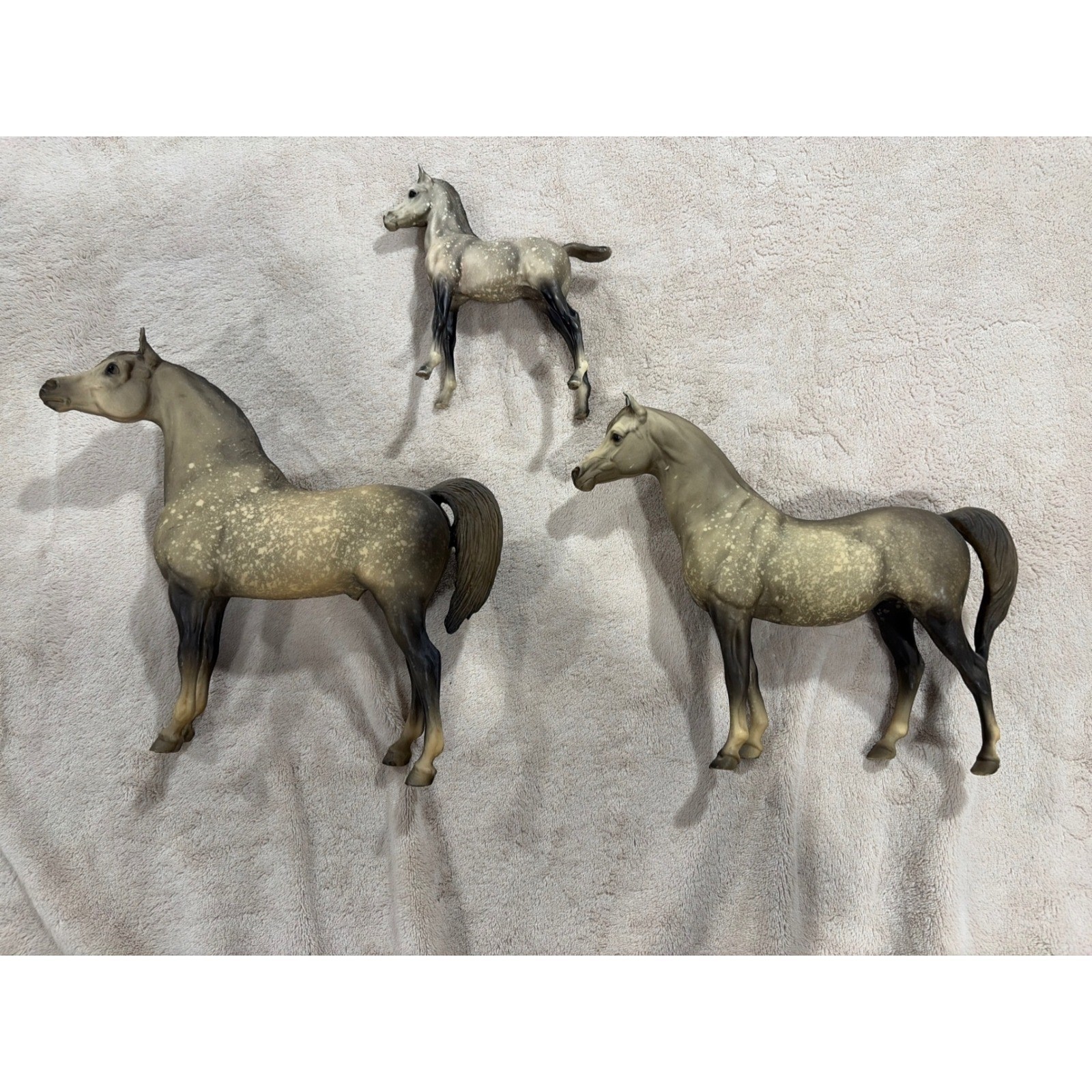 Breyer Horse Family Set Unisex OS Dappled Grey Good 3 Piece Model Lot