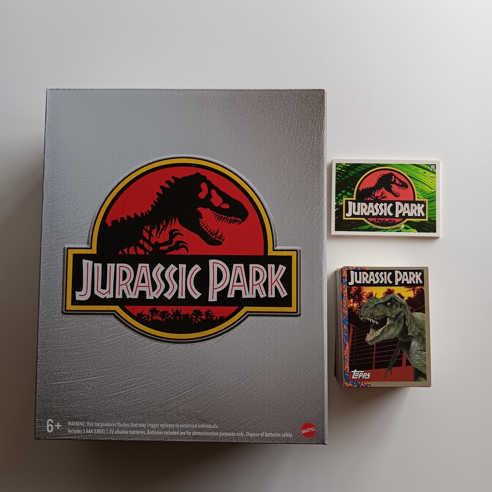 Jurassic Park Ian Malcolm talking figure Chaos Theory + card set (88/11) Topps