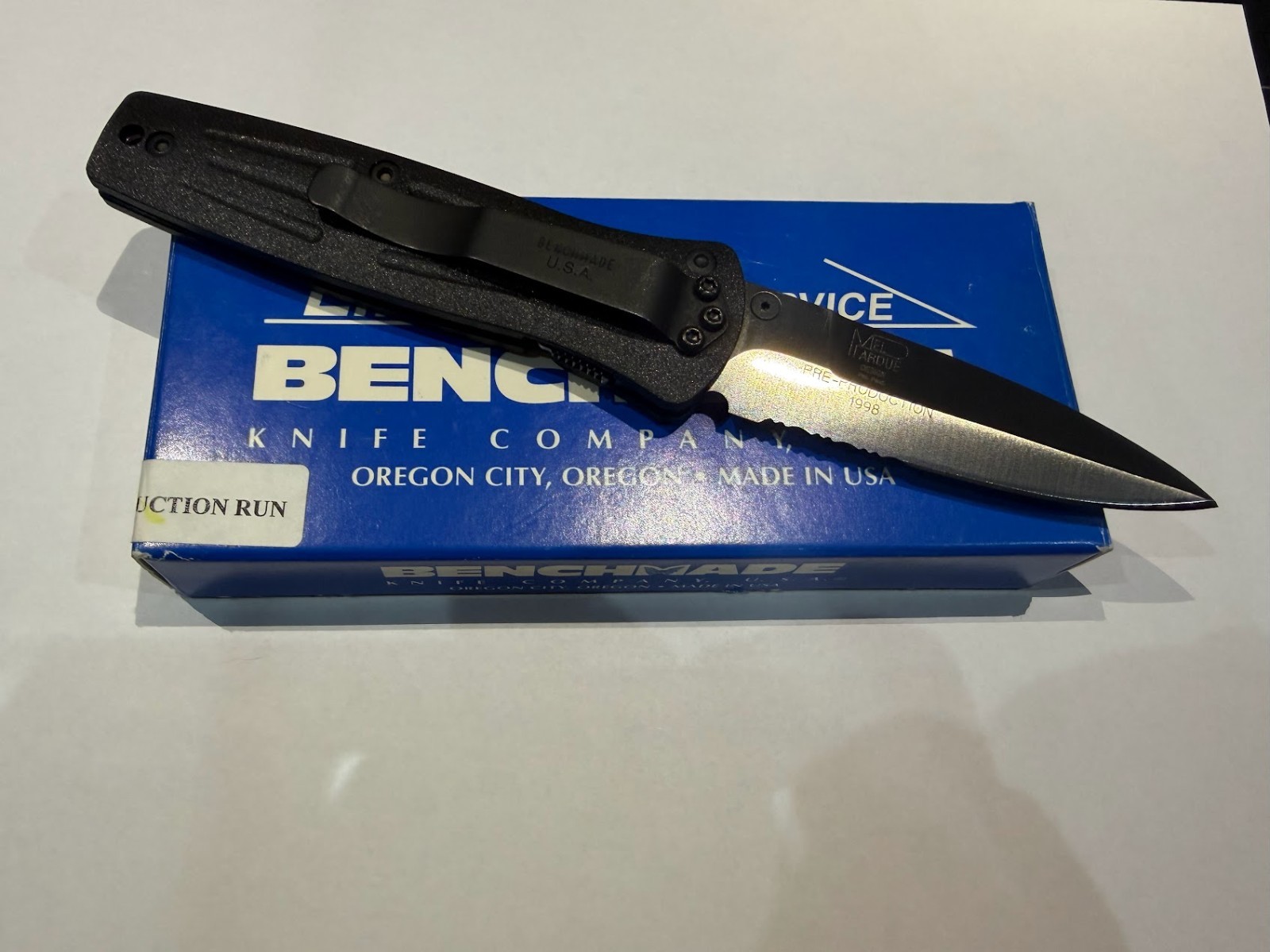 Benchmade 350S Mel Pardue Pre-Production 1998 Folding Knife w/ Original Box