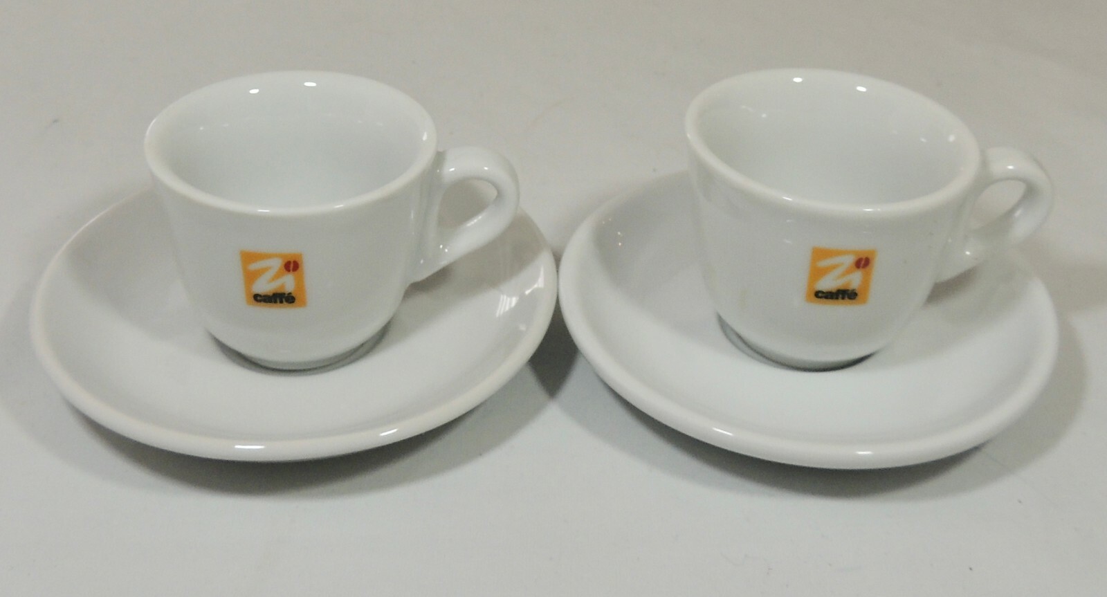 2 Nuova Point Italy Zicaffe Restaurant Ware Espresso Demitasse Cups & Saucers