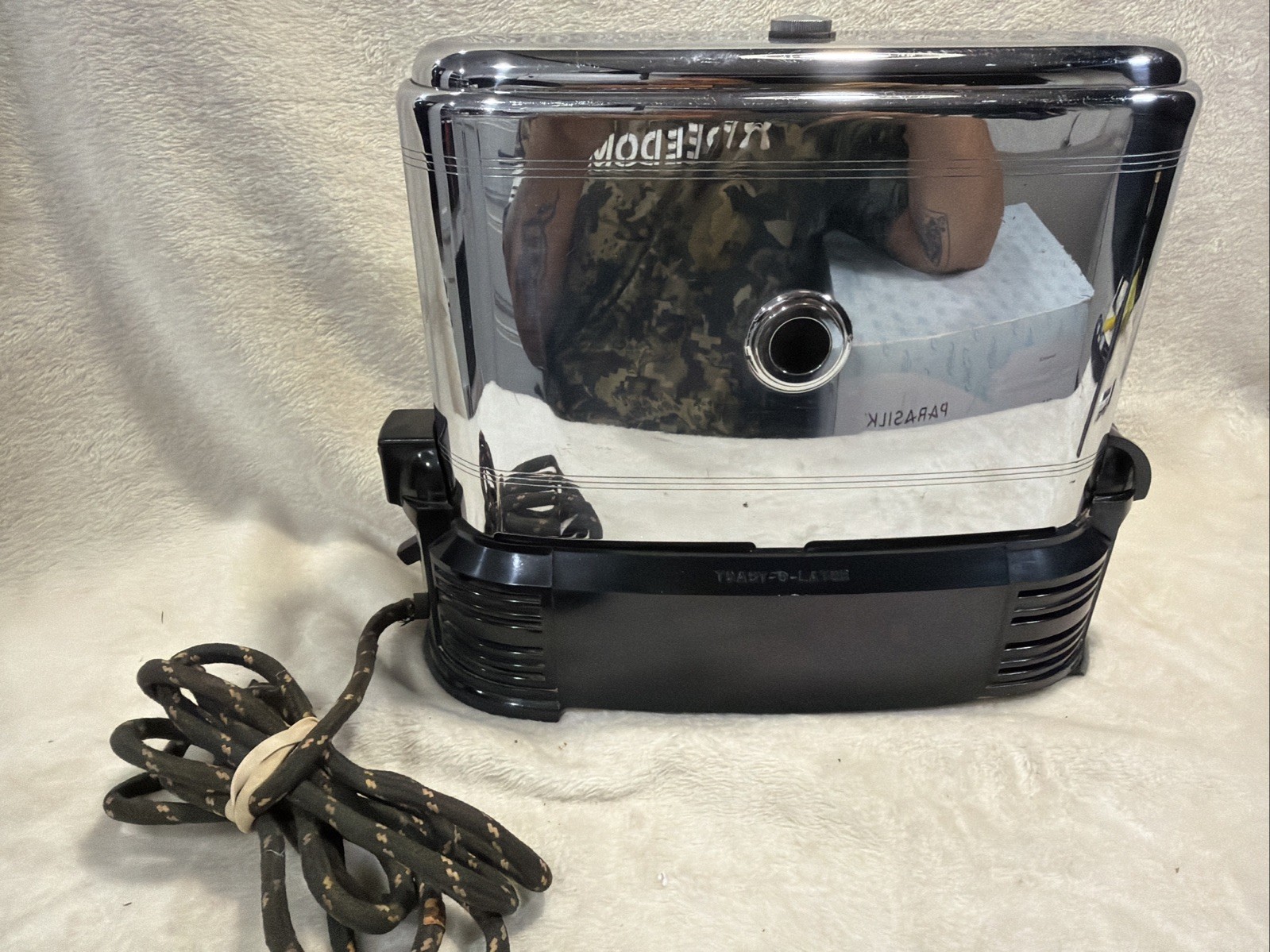 VTG 1940s TOAST-O-LATOR CHROME CONVEYOR SYSTEM TOASTER MODEL J SN 11 48 WORKS
