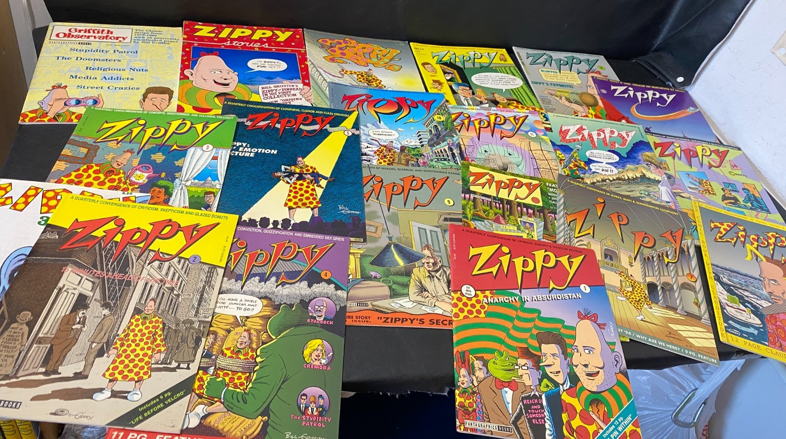 Adult Humor Zippy Comics comic book lot stack BILL GRIFFITH Fantagraphics