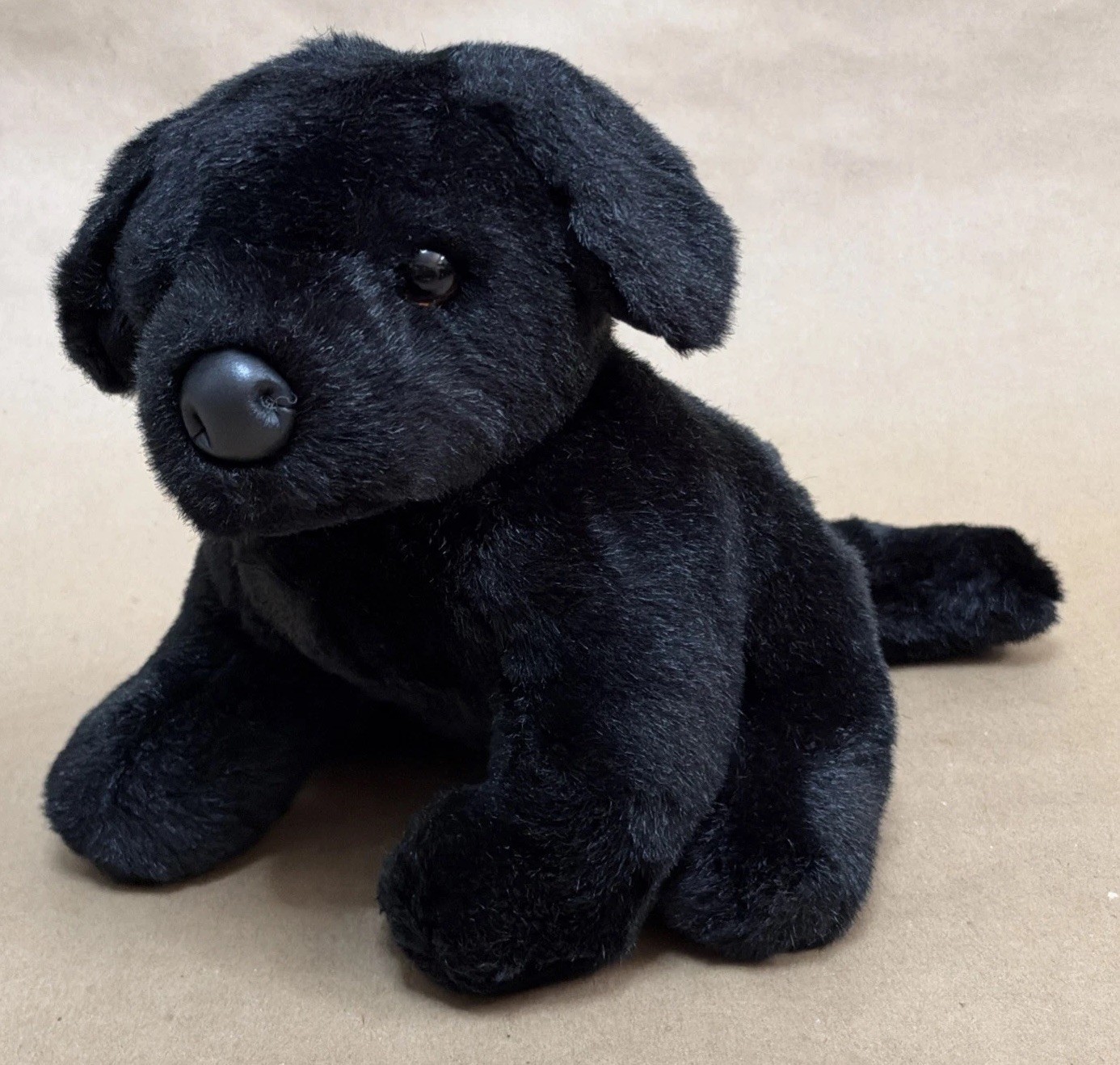 Rare Vintage Douglas Cuddle Toys Black Lab Plush 10” Pink Tag Dog Stuffed Animal