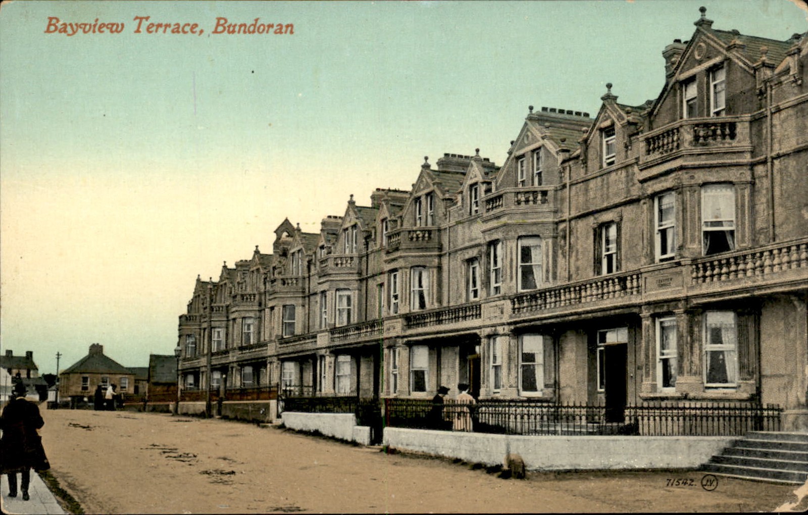 Bundoran Bayview Terrace Valentine\'s Series c1900s-10s Vintage Postcard