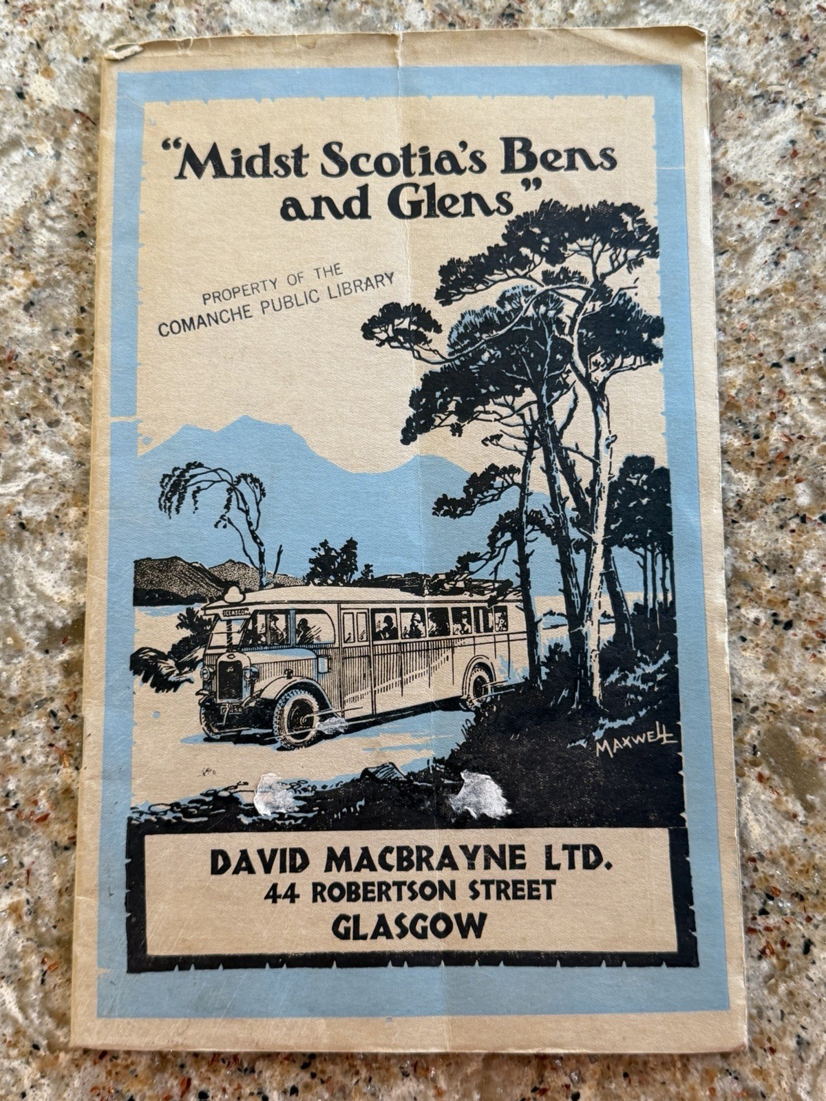 Vintage TRAVEL 1930s Glasgow SCOTLAND Bus MOTORING Photographs MAP Advertising