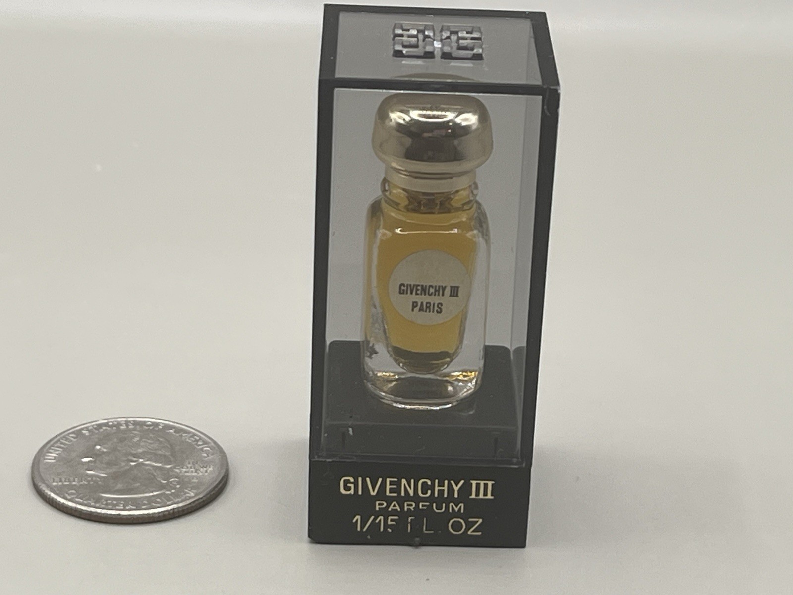 Vintage GIVENCHY III Parfum   Mini 2ml Collectible Perfume Bottle & Original Box