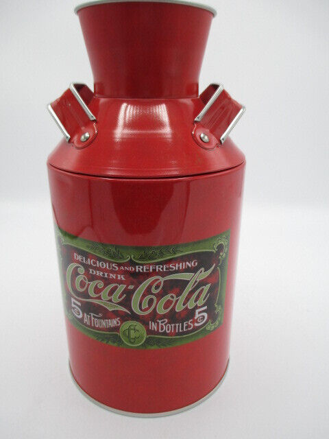 Coca-Cola Decorative Milk Can Vase Metal Red Retro