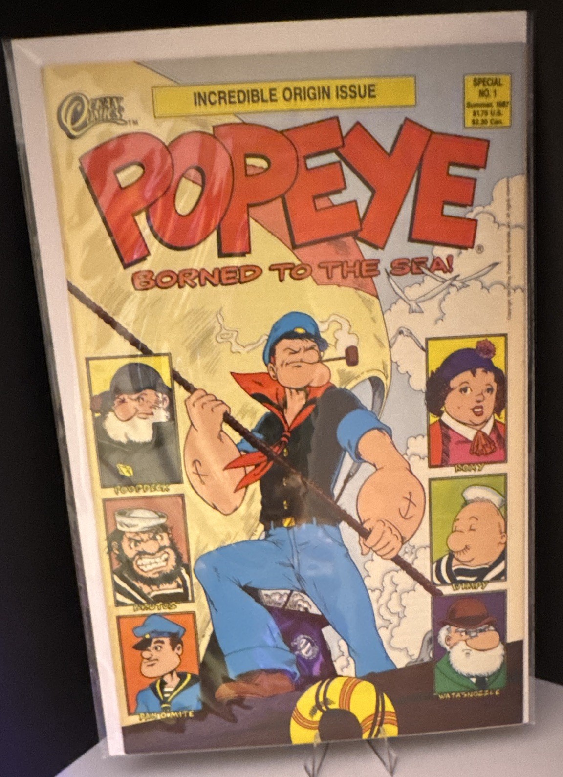 Popeye Borned to the Sea Special #1 (1987) Ocean Comics 1st Printing Sagendorf