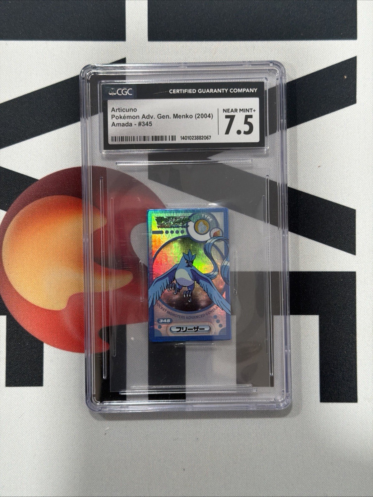 Articuno 345 Pokemon Mini Menko Kakumen Holo ADV Nintendo Japanese CGC 7.5