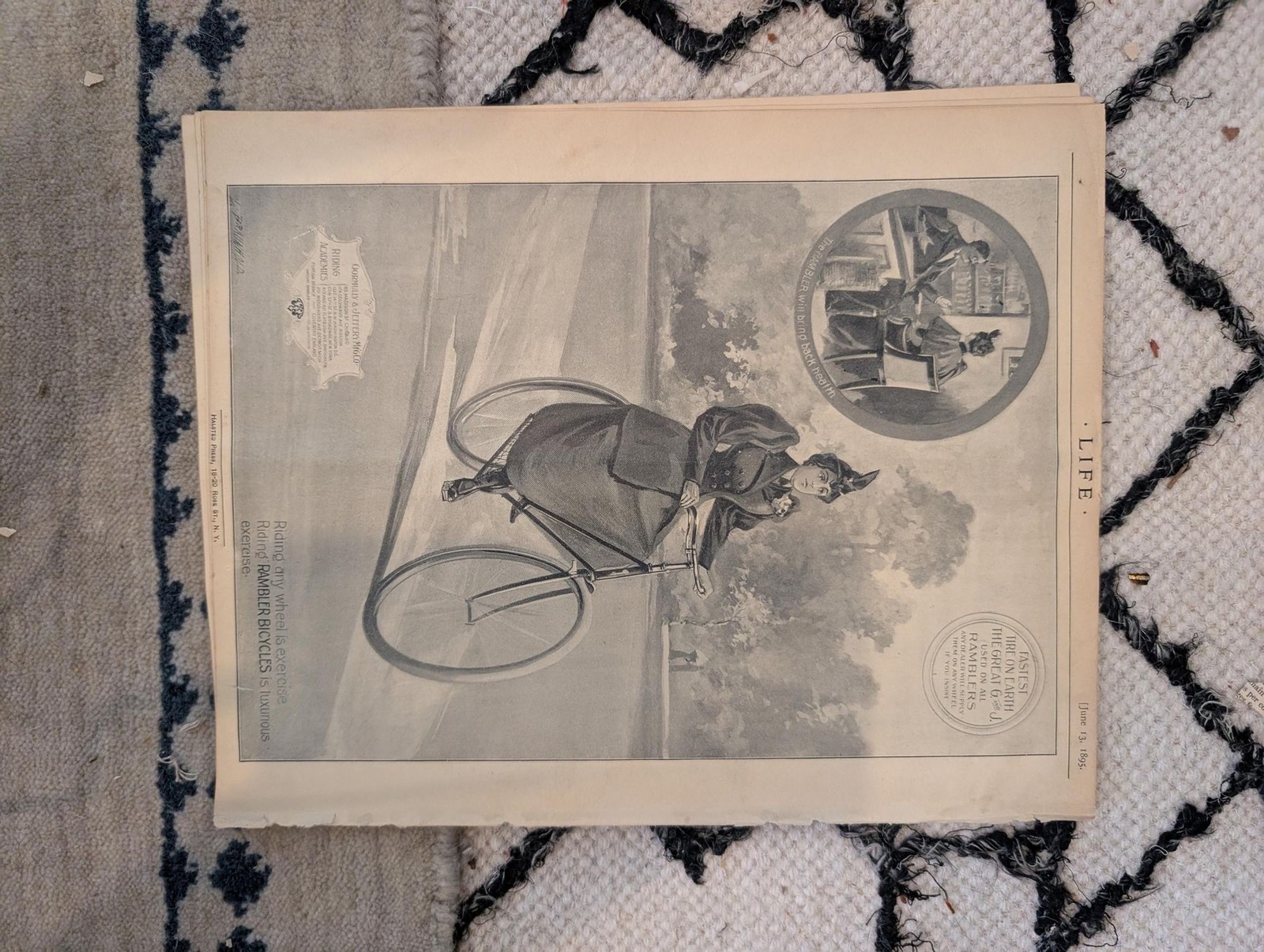 1895 LIFE Magazine — Rambler Bicycle, Euchre Party, Tiffany — June 13