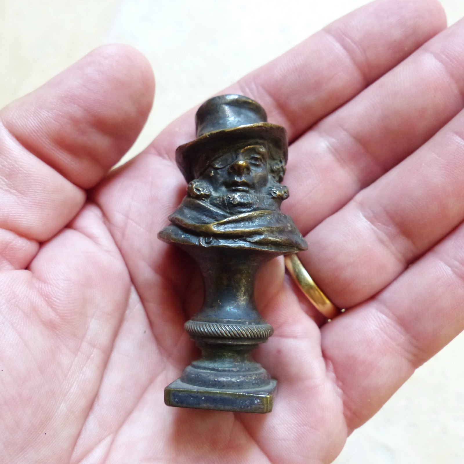 RARE & SUPERB ANTIQUE LATE 19th CENTURY BRONZE WAX SEAL STAMP 1880\'s