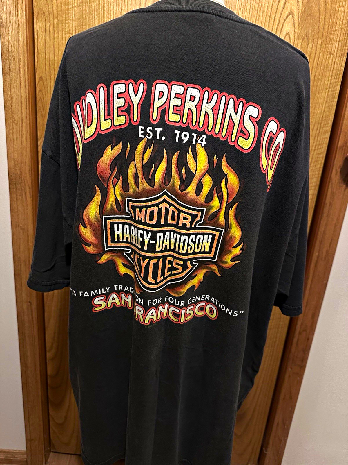 Vintage Harley-Davidson Dudley Perkins Co San Francisco T-Shirt 2XL Tee Y2K