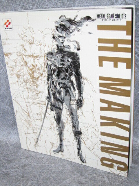 METAL GEAR SOLID 2 Art Book THE MAKING w/Poster HIDEO KOJIMA PS2 Japan 2002