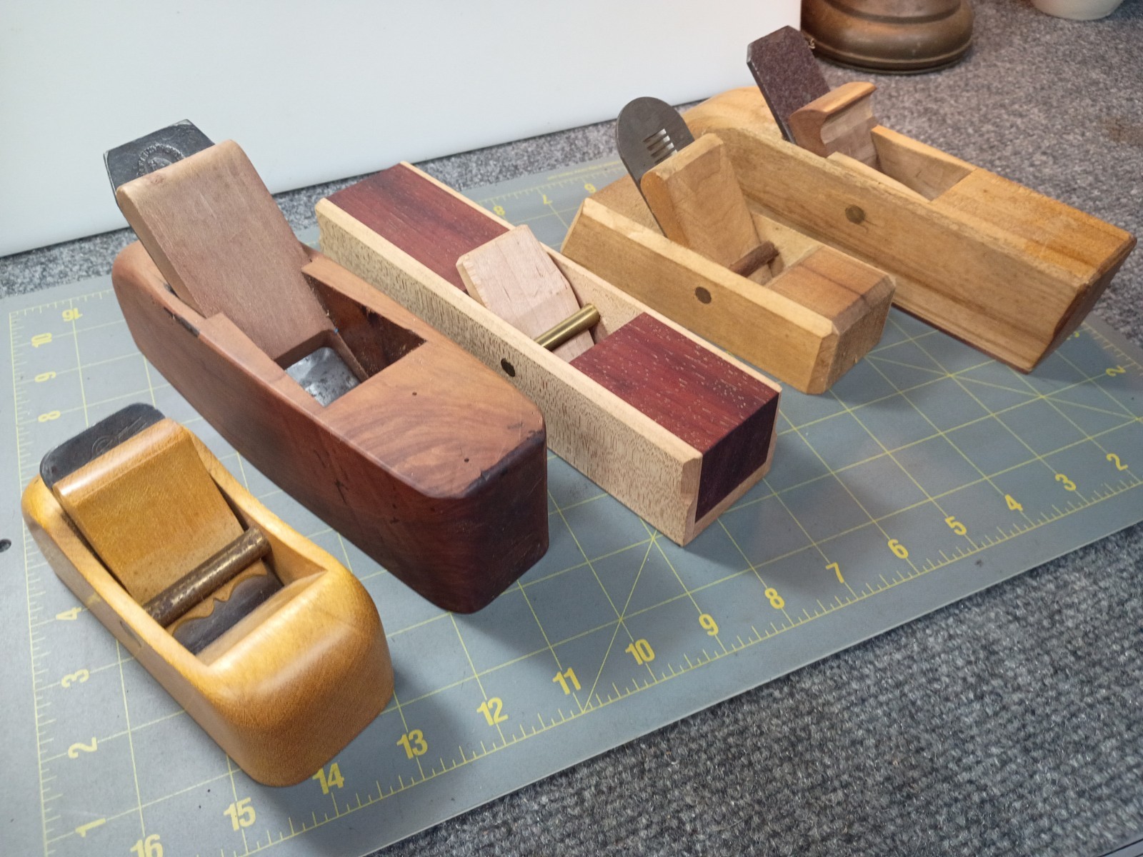 Mixed Lot Vintage Hand wood planes hand made Unusual KN