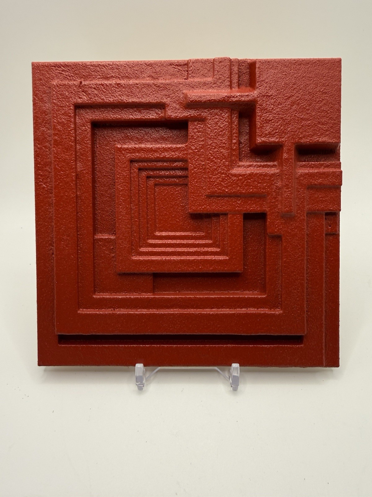 Ennis House | Red Frank Lloyd Wright Replica Tile 5 In | Blade Runner