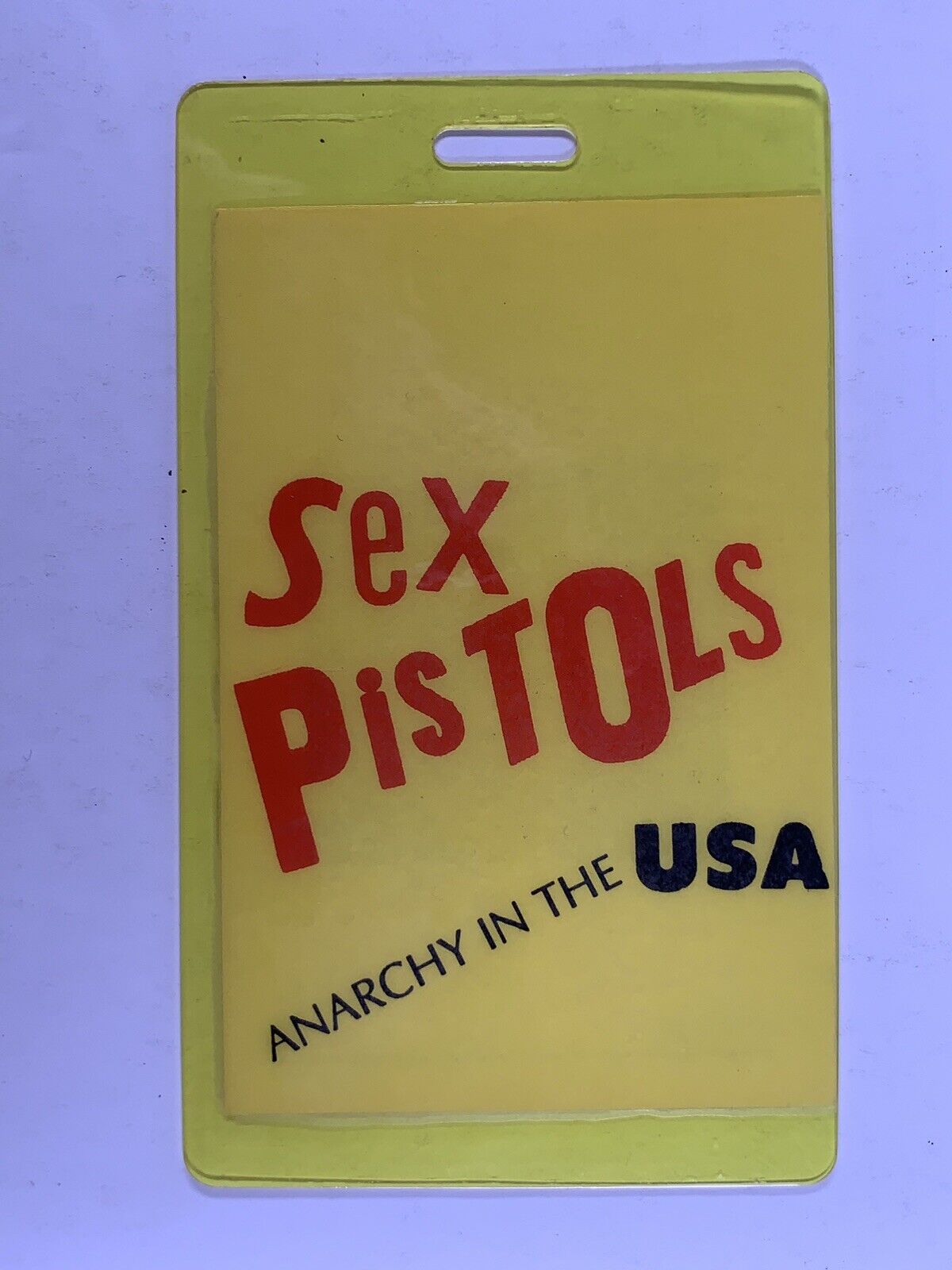 Sex Pistols Ticket Pass Sid Vicious Orig Vintage Anarchy In The USA Tour 1978