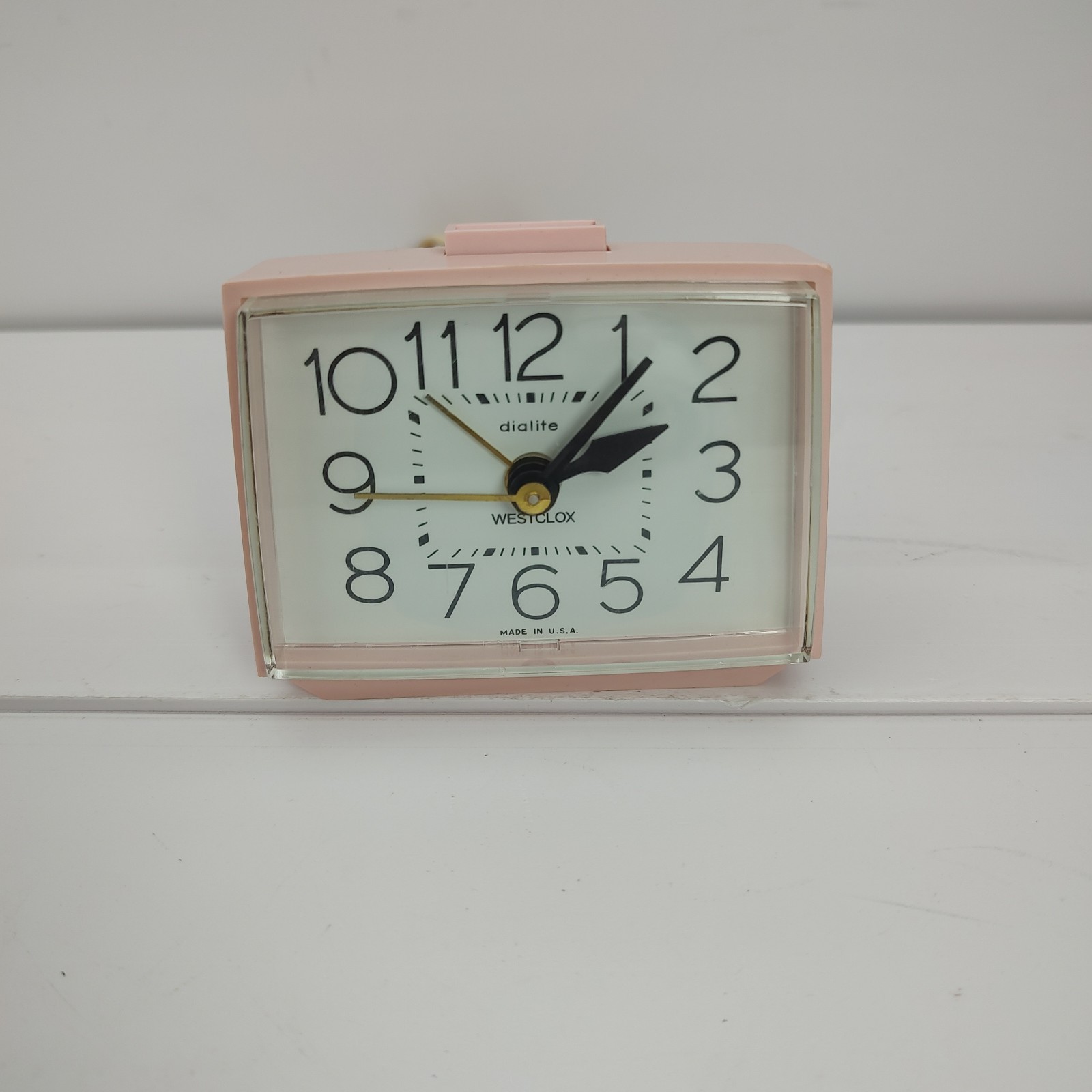Vintage Westclox Bold II Electric Alarm Clock Pink Dialite Drowse WORKS